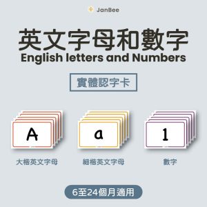 英文字母和數字認字卡（實體）